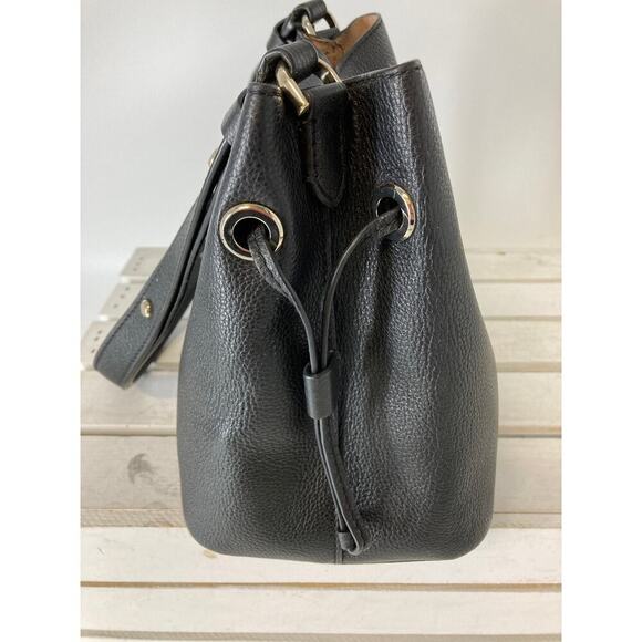 KATE SPADE MARTI SMALL BLACK LEATHER BUCKET BAG - Picture 4 of 13
